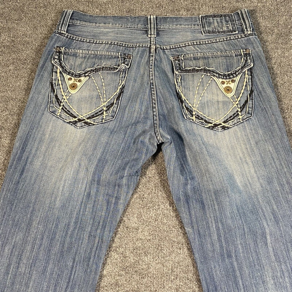 Vintage Y2K PEPE Jeans Mens 38x34 Baggy Wide Leg Faded Blue Denim Jeans Hip Hop